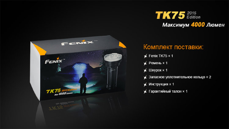 Фонарь Fenix TK75 (2015) Cree XM-L2 (U2)