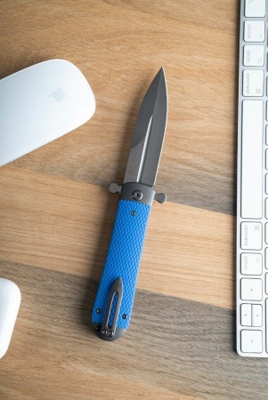 Нож складной Adimanti Самсон by Ganzo (Brutalica дизайн), Samson-BL (Изношенная картонная упаковка)