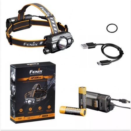 Уцененный товар Фонарь Fenix налобный HP30R V2.0 3000 люмен (Б/У. Состояние 4+. Полн. комплект. Рефаб.)