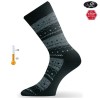 Уцененный товар Носки Lasting TWP 686, wool+polypropylene, черный с серым рисунком, размер XL, TWP686-XL(Новые, имеют небольшой дефект переплёта на пятке)