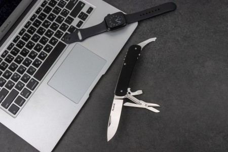 Уцененный товар Многофункциональный нож Ruike L31-B черный (повреждена упаковка)