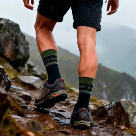 Водонепроницаемые носки Dexshell Thermlite 2.0 черный/оливковый