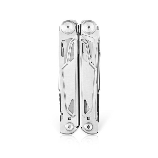 Уцененный товар Мультитул Ganzo G303 (24 в 1) серебристый с полноразмерными ножницами (Новый. Полн. комплект.)