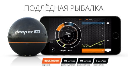 Беспроводной эхолот Deeper Smart Fishfinder 3.0, Bluetooth, DP0H10S10