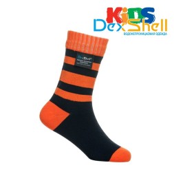Водонепроницаемые детские носки DexShell Waterproof Children Socks оранжевый/черный S (16-18 см)