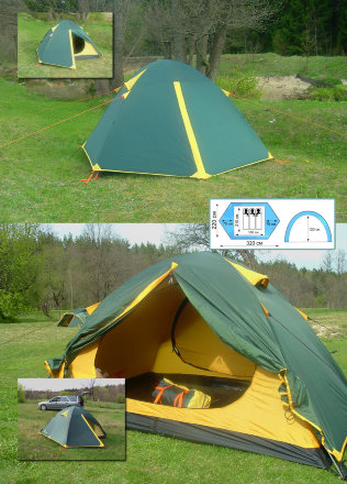 Палатка универсальная Tramp Scout 3 (V2) зеленая TRT-56, 4743131054905