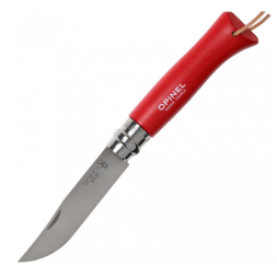 Уцененный товар Нож Opinel №6 Trekking нержавеющая сталь, клубничный, (Витринный образец)