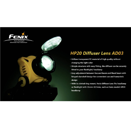 Диффузионная линза Fenix AD03 для HP20