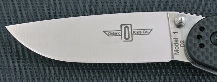 Нож Ontario RAT-1 клинок сатин D2, рукоять карбон, 8867CF
