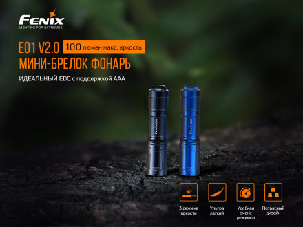 Набор Fenix PD36R LED Flashlight+E01 V2.0, PD36RE01V20