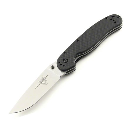 Нож Ontario RAT-1 клинок сатин D2, рукоять черная 8867