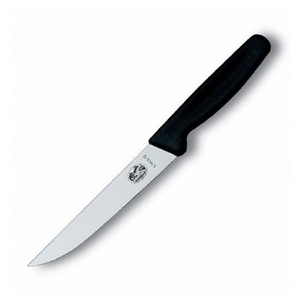 Нож Victorinox разделочный, лезвие 18 см узкое, черный 5.1803.18