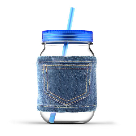 Кружка Asobu Jeans jar, 0.75 л  голубая (MJ05blue)