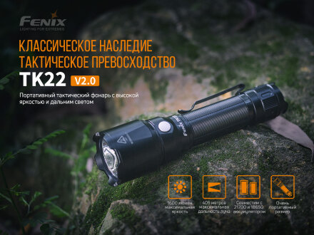 Уцененный товар Фонарь Fenix TK22 V2.0,(надорвана упаковка)