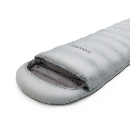 Ультралёгкий спальный мешок Naturehike RM80 Series Утиный пух серый Size M, 6927595707197