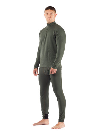Комплект мужского термобелья Lasting, зеленый - футболка WIRY и штаны WICY