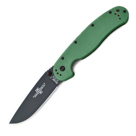 Нож Ontario RAT-1 клинок черный D2, рукоять бежевая, 8868TN