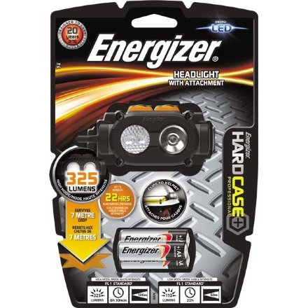 Фонарь налобный Energizer Hard Case Headlight With Attachment, E300642300