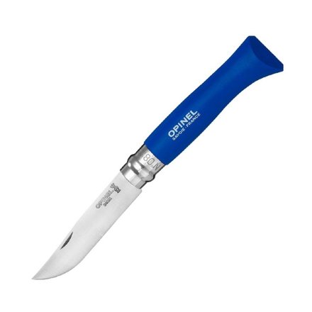 Нож Opinel №8 Trekking, нержавеющая сталь, синий, блистер, 001979