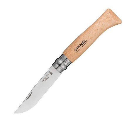 Уцененный товар Нож Opinel №8, нержавеющая сталь, рукоять из бука, 123080 (Скол на рукояти)
