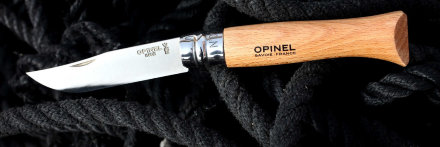 Набор Opinel в деревянной коробке с крышкой из 10 ножей разных размеров из нержав стали, 001311