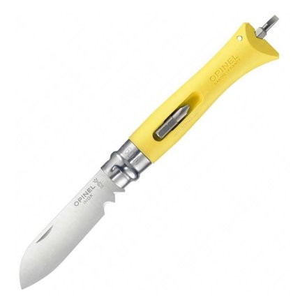 Нож Opinel №09 DIY, нержавеющая сталь, сменные биты, желтый, 001804