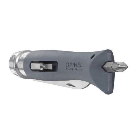 Нож Opinel №09 DIY, нержавеющая сталь, сменные биты, серый, 001792