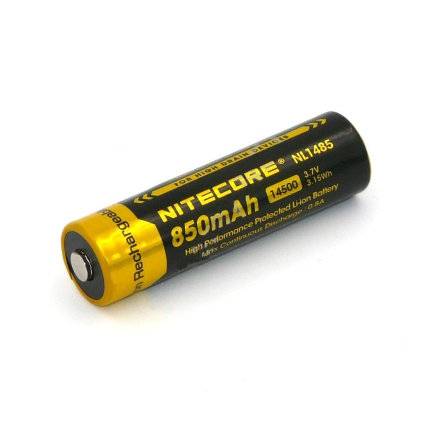 Аккумулятор Nitecore NL1485 14500 Li-ion 3.7v 850mAh, 9972