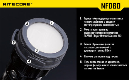 Фильтр Nitecore NF60  матовый, 10390