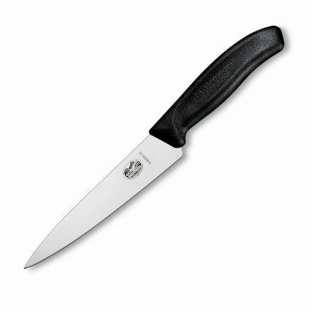Нож Victorinox разделочный, лезвие 15 см, черный 6.8003.15
