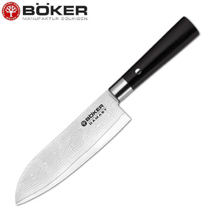 Нож Boker Damast Black Santoku, BK130417DAM
