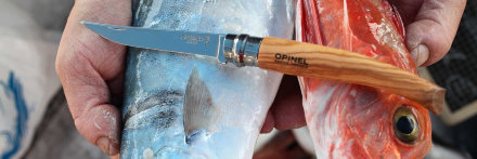 Нож филейный Opinel №12, нержавеющая сталь, рукоять оливковое дерево, 001145
