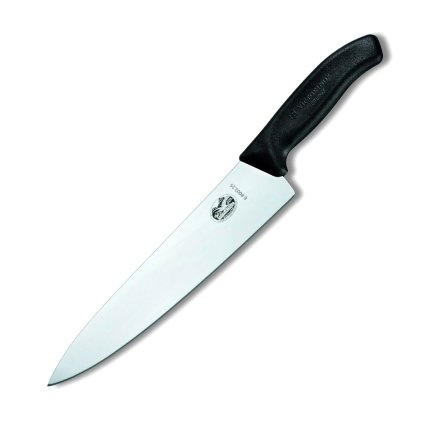 Нож Victorinox разделочный, лезвие 25 см, черный, GB 6.8003.25G