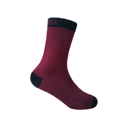 Водонепроницаемые детские носки DexShell Ultra Thin Children Socks бордовый/черный L (20-22 см)