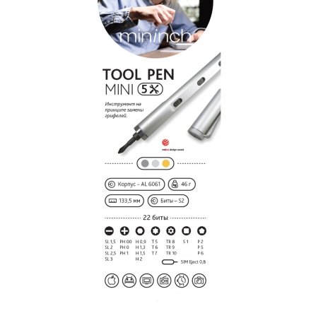 Мультитул Mininch Tool pen mini графит, TPM-005