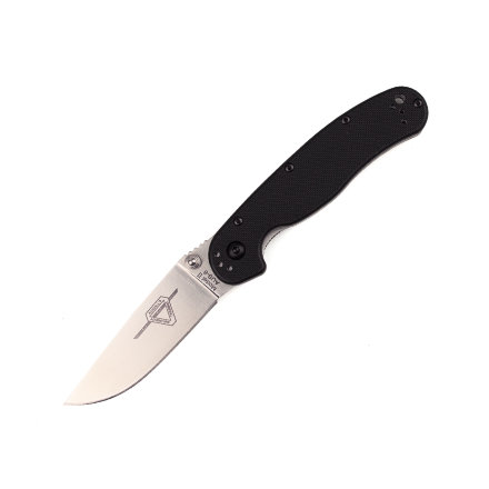 Нож Ontario RAT-2 рукоять черная, клинок сатин, 8860