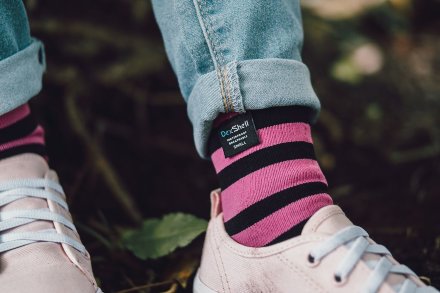 Водонепроницаемые детские носки DexShell Waterproof Children Socks розовый/черный S (16-18 см)