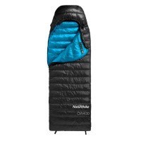 Мешок спальный Naturehike CW400 NH18C400-D с гусинным пухом, размер М, черный