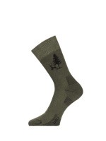 Носки Lasting  LFSL 620, cotton+polyamide, зеленый с рисунком, размер S, LFSL620-S