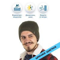 Водонепроницаемая шапка Dexshell Beanie Solo оливковый/зеленый