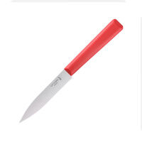 Нож столовый Opinel №312, пластиковая рукоять, блистер, нержавеющая сталь, красный