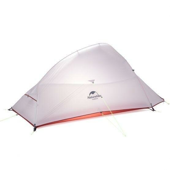 Палатка Naturehike Сloud up 2 20D NH17T001-T двухместная с ковриком, серая, 6927595724668