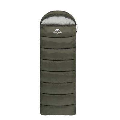 Спальный мешок Naturehike U Series Двойной хлопок осень-зима хаки зелёный U350S, молния справа, 6927595764329