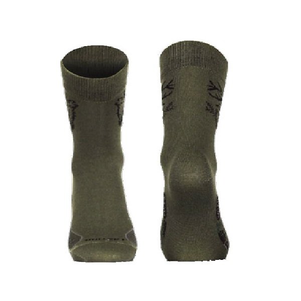 Носки Lasting  CXJ 620, cotton+polyamide, зеленый с рисунком