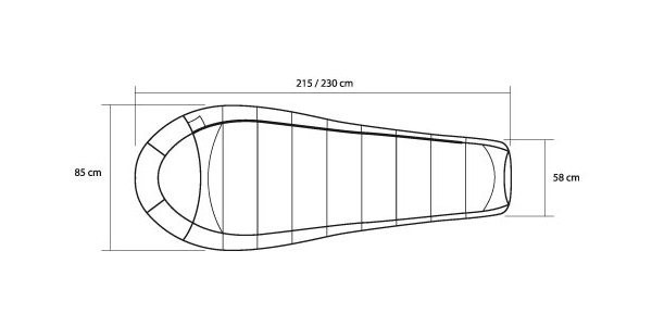 Уцененный товар Спальный мешок Trimm Trekking ARKTIS, синий, 195 R, 44149(Сост. нового.На заднем полотне слева, на черной материи разошёлся шов 1см)
