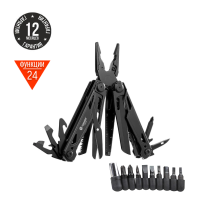 Мультитул Ganzo G303-B (24 в 1) черный с полноразмерными ножницами (Вскрытая, поврежденная упаковка.)