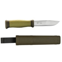 Уцененный товар Нож Morakniv Outdoor 2000 Green, нержавеющая сталь, (Без ножен. Загибы на режущей кромке)