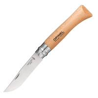 Нож Opinel №10, нержавеющая сталь, рукоять из бука, блистер, 001255 (Нет блистера. В зип пакете)