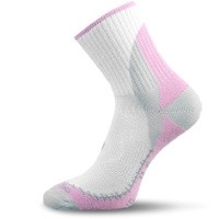 Носки Lasting ILA381, cotton+polypropylene, бело-серо-розовый