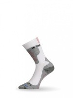 Носки Lasting ILB 001, coolmax+nylon, белый с серыми вставками, размер S, ILB001-S